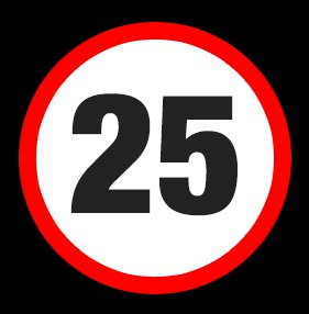 25 MPH Sign