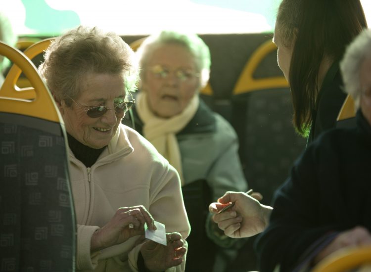 Woman on Bus