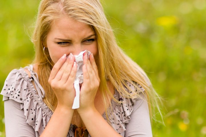 Woman with Hay Fever