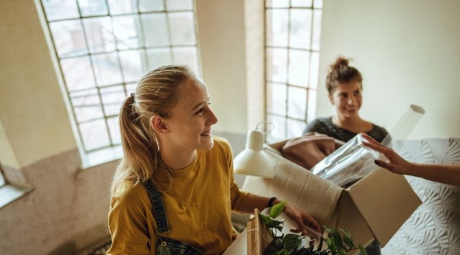 young people moving into house share